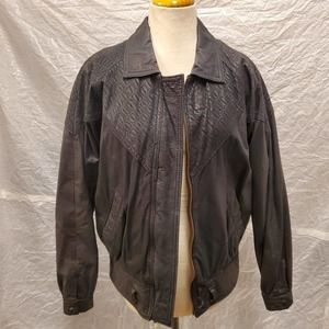 Gino di Giorgio Men's Black Leather Jacket, Size S